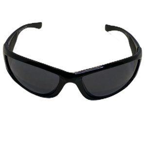 Shiny Black ZAN Sports Wrap Sunglasses